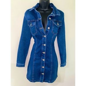 Stretchy blue Jean dress